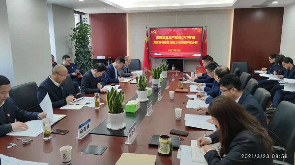 安徽鹽業(yè)地產(chǎn)集團公司黨委召開2020年度基層黨支部書記抓黨建工作述職評議會